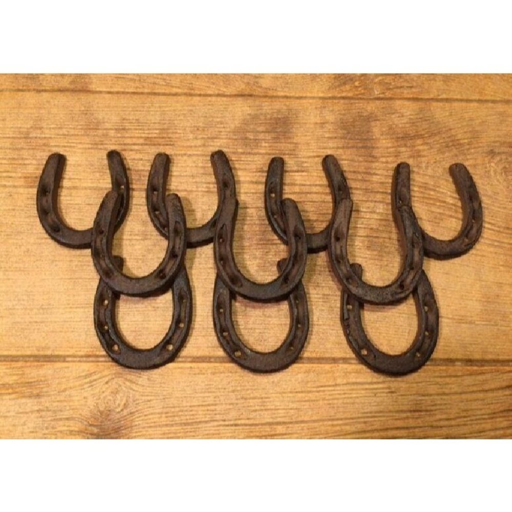 Twelve (12) Cast Iron Horseshoes Small 3" wide Twelve (12) 0170-05209